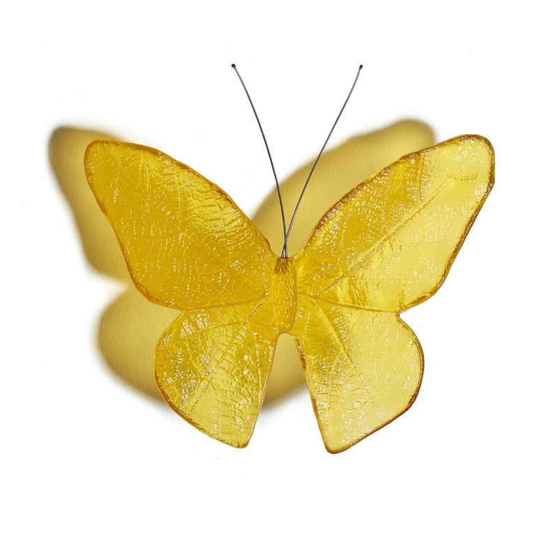 Glass Kinetic Mount Butterfly Wall Sculpture - Monarch / Kahuku | by Luke Jacomb Studio