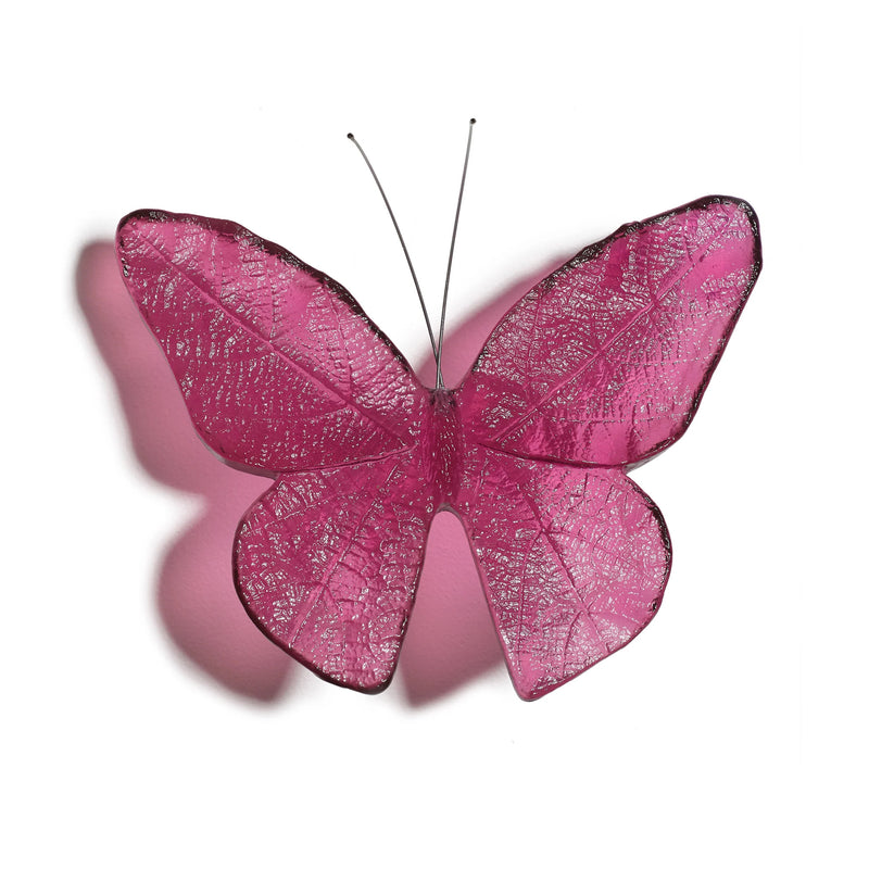 Glass Kinetic Mount Butterfly Wall Sculpture - Monarch / Kahuku | by Luke Jacomb Studio