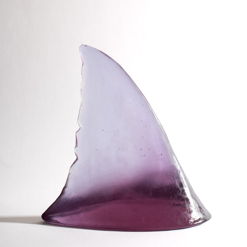 Glass Shark Fin Sculpture - Purple | by Luke Jacomb Studio