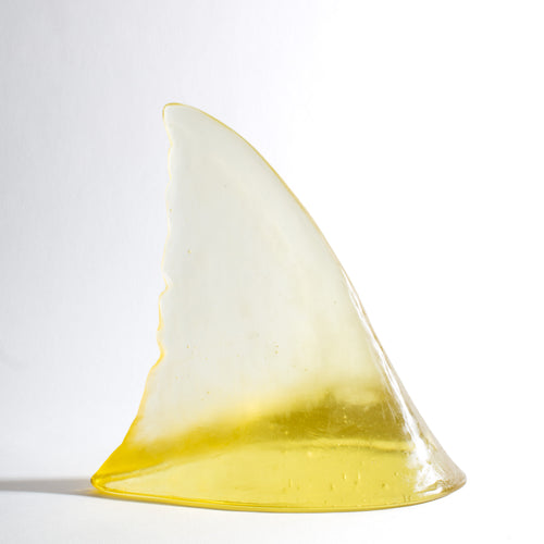 Glass Shark Fin Sculpture - Citrine | by Luke Jacomb Studio
