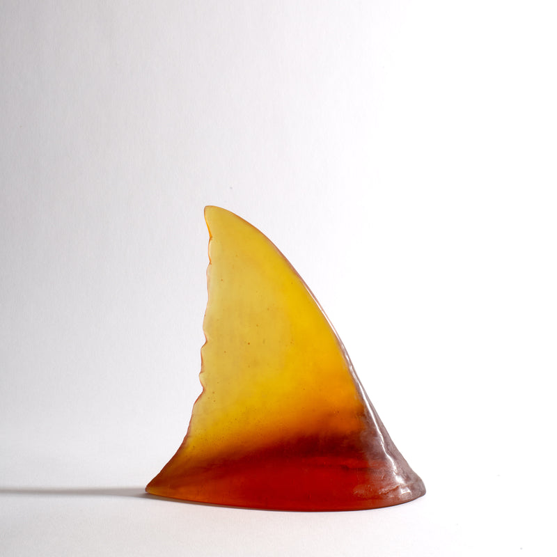 Glass Shark Fin Sculpture - Orange | by Luke Jacomb Studio