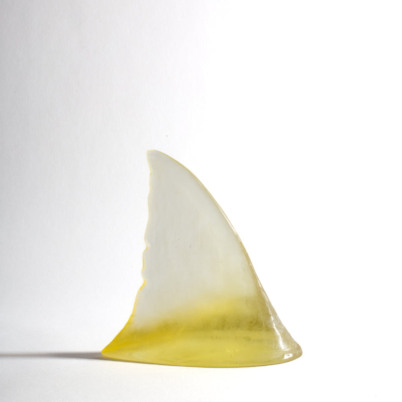 Glass Shark Fin Sculpture - Citrine | by Luke Jacomb Studio