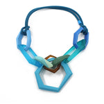 Maca 8 Link Necklace - Blue | by Macarena Bernal
