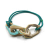Maca Links Necklace - Cream / Blue| by Macarena Bernal