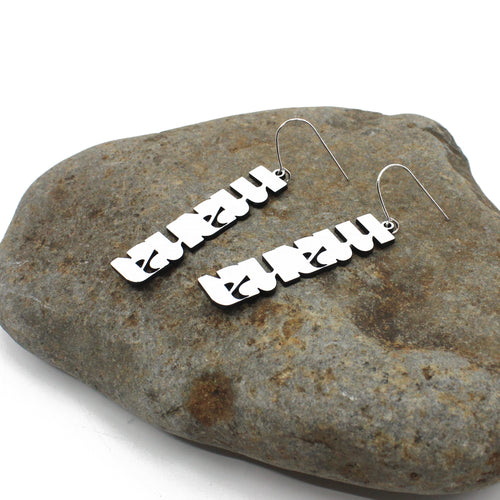 Mana Earrings - White | by Nichola Te Kiri
