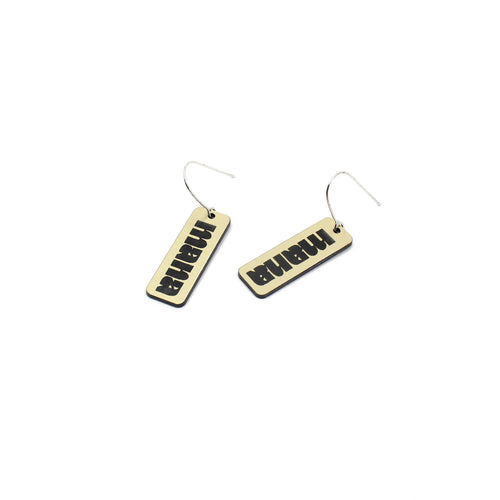 Mana Rectangle Earrings - 3 Colours | by Nichola Te Kiri