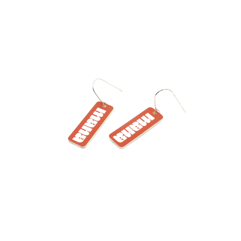 Mana Rectangle Earrings - 3 Colours | by Nichola Te Kiri