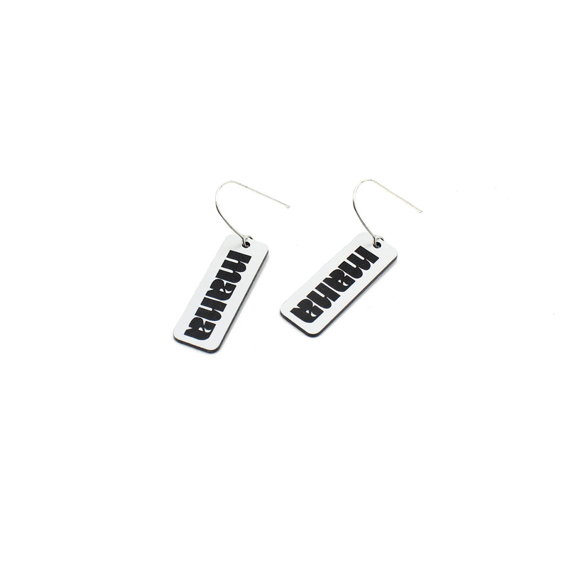 Mana Rectangle Earrings - 3 Colours | by Nichola Te Kiri
