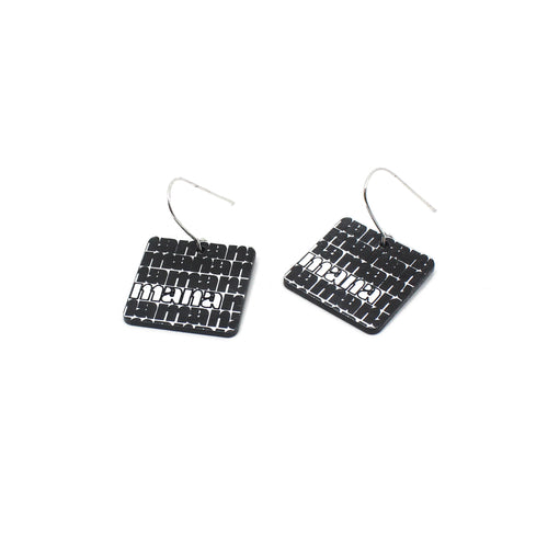 Mana Square Earrings - 2 Colours | by Nichola Te Kiri