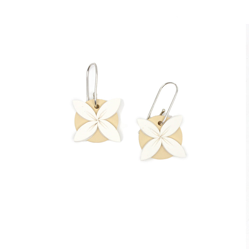 Tipani Earrings Cream & White | by Leone Samu Tui