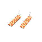 Manulua bars Earrings Orange & Cream | by Leone Samu Tui