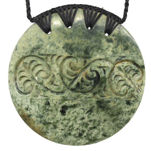 Mangōpare Disc Pounamu Pendant | by Alex Sands