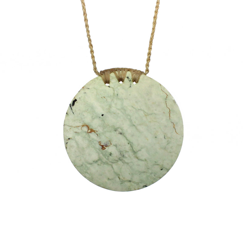 Mangōpare Disc Pounamu Pendant | by Alex Sands