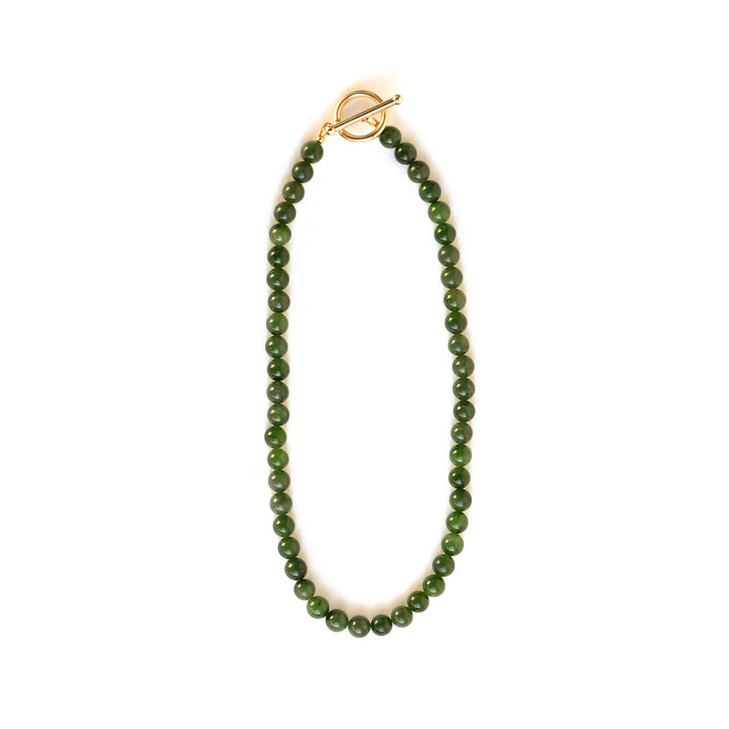 Matariki Neckalce - 14k Rolled Gold with Greenstone | by Charlotte Penman