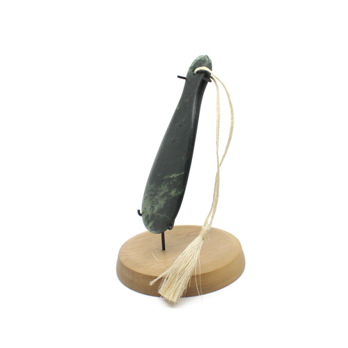 Mere Pounamu with Stand | by Karaitiana Akroyd