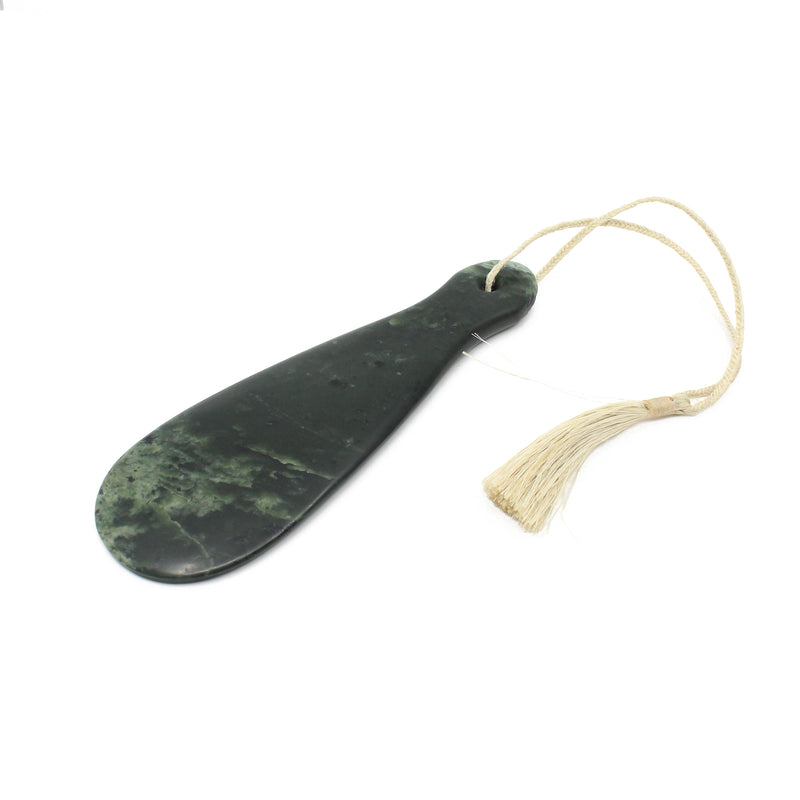 Mere Pounamu with Stand | by Karaitiana Akroyd