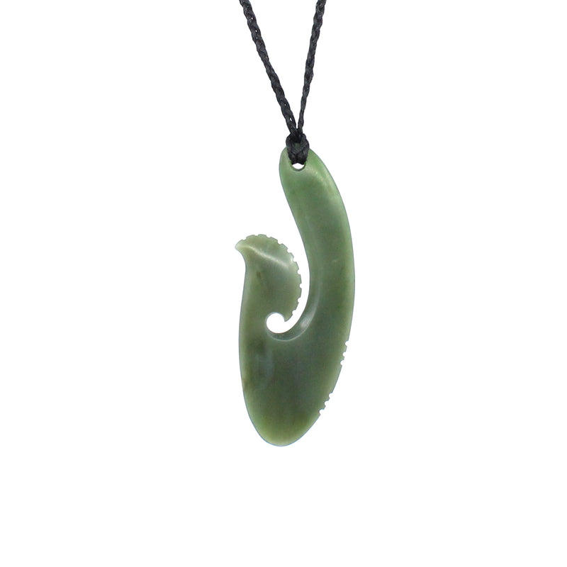 Notched Hei Matau Pounamu Pendant