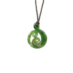 Single Twist with Double Koru Pounamu Pendant