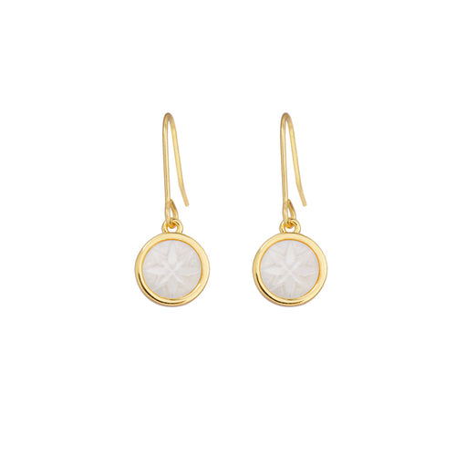 Mother of Pearl Matariki Whetū Pendant Earrings - 3 Colours  | by Little Taonga