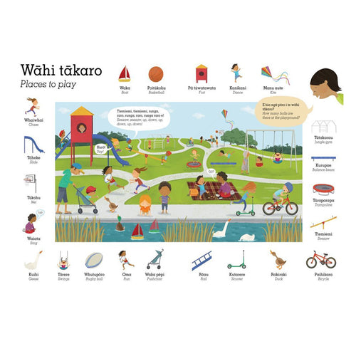 My First Māori Words Puzzle - Wāhi tākaro (Places To Play)