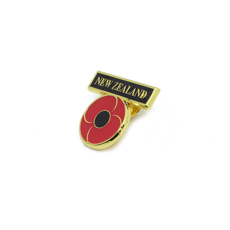 New Zealand Bar Poppy Pin