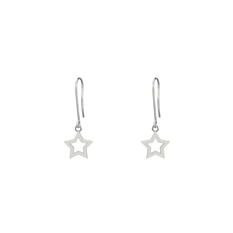 Open Star Hook Earrings Sterling Silver | by Boh Runga