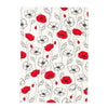 Poppy Tea Towel - White