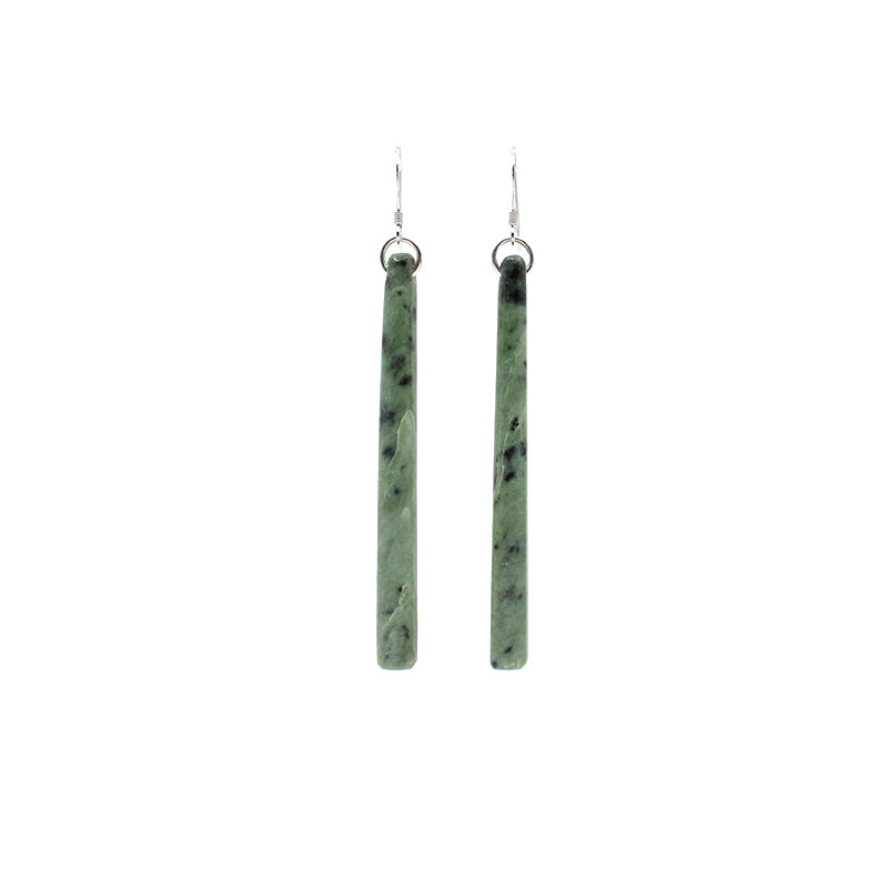 Pounamu Long Earrings | by Alex Sands