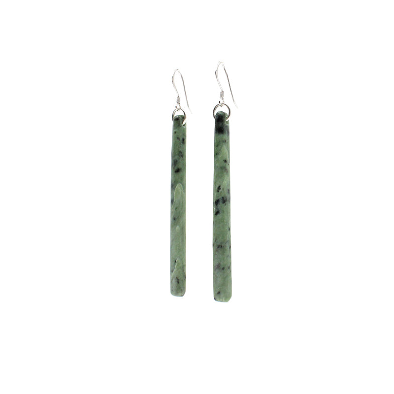 Pounamu Long Earrings | by Alex Sands