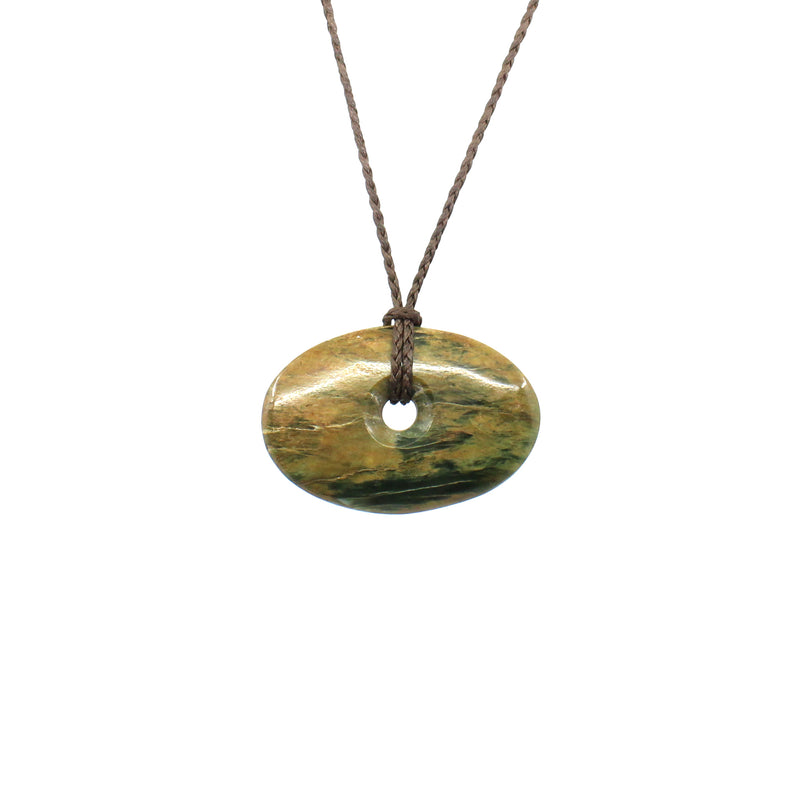 Oval Disc Pounamu Pendant