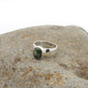 Oval Pounamu & Sterling Silver Ring - Size R