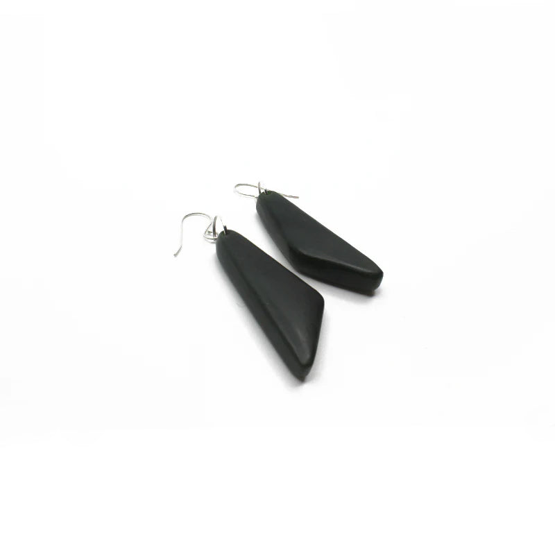 Pounamu Triangle Earrings