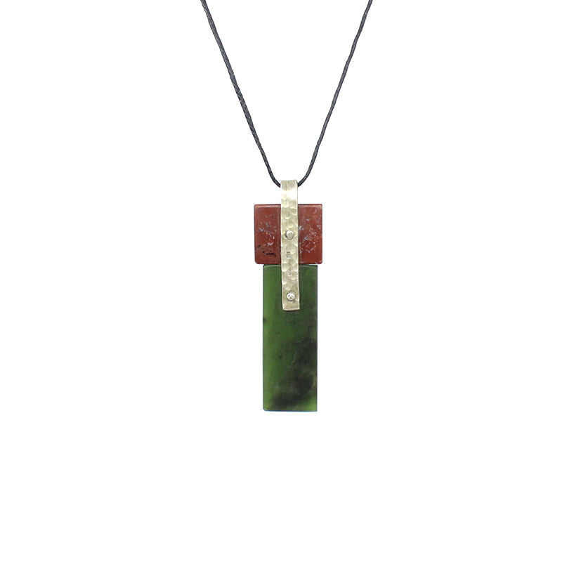 Pounamu & Jasper Pendant | by Neil Adcock