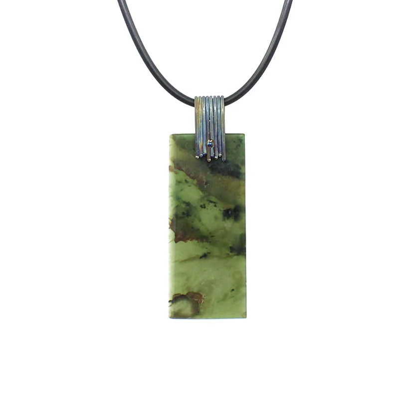 Pounamu & Titanium Pendant | by Neil Adcock