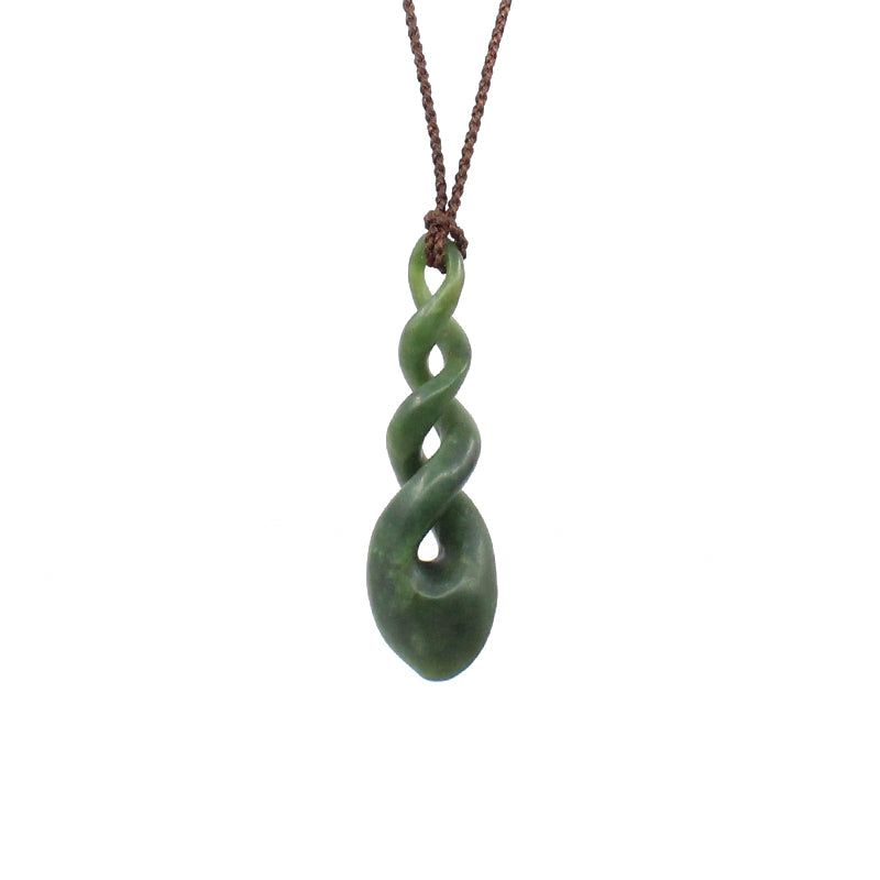 Quadruple Twist Pounamu Pendant | by Ric Moor