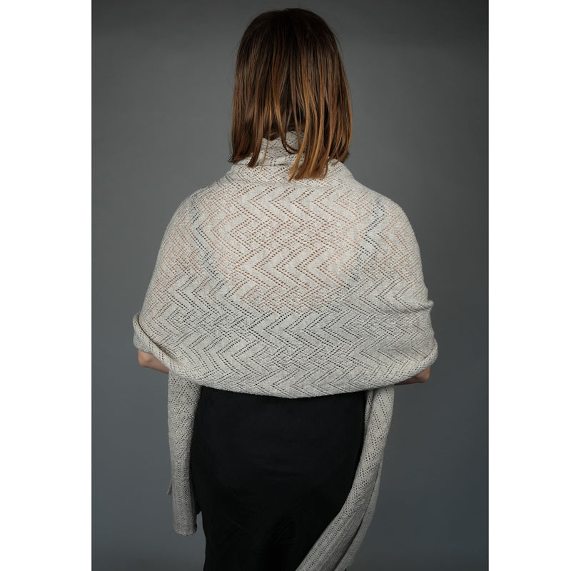 Rapids Wrap in Arapawa Blend | Knit Shepherd
