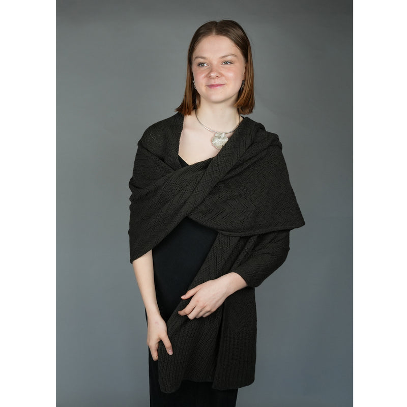 Rapids Wrap in Arapawa Blend | Knit Shepherd