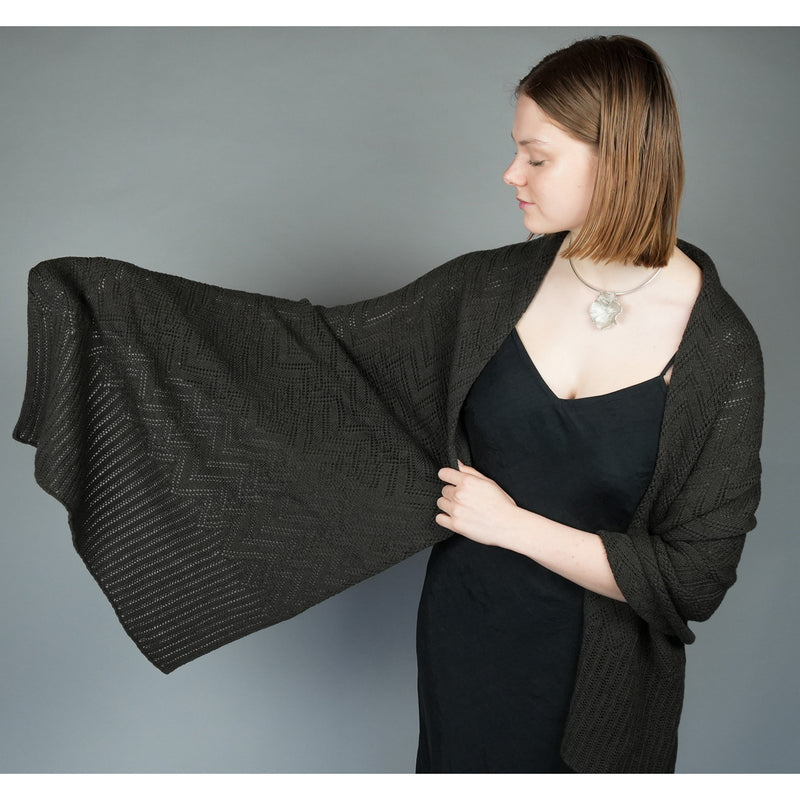 Rapids Wrap in Arapawa Blend | Knit Shepherd