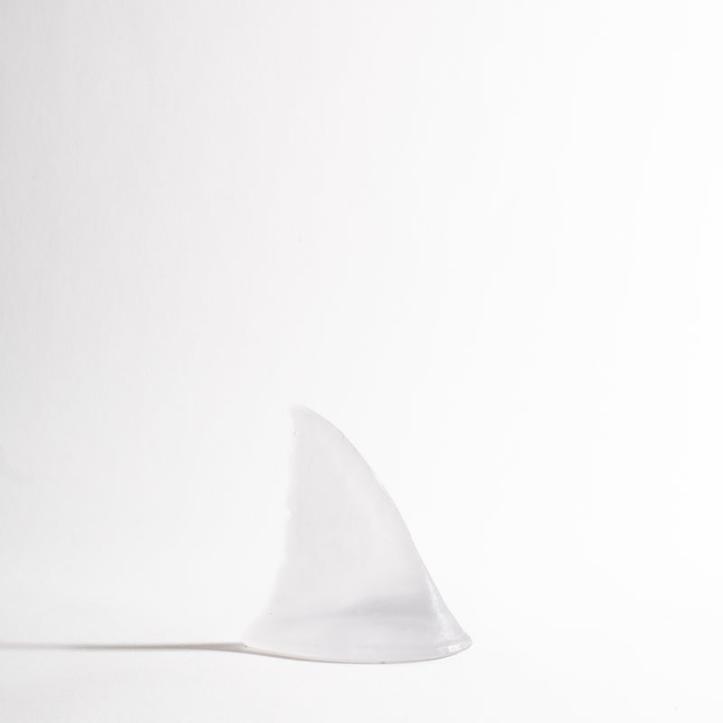 Glass Shark Fin Sculpture - Clear | by Luke Jacomb Studio