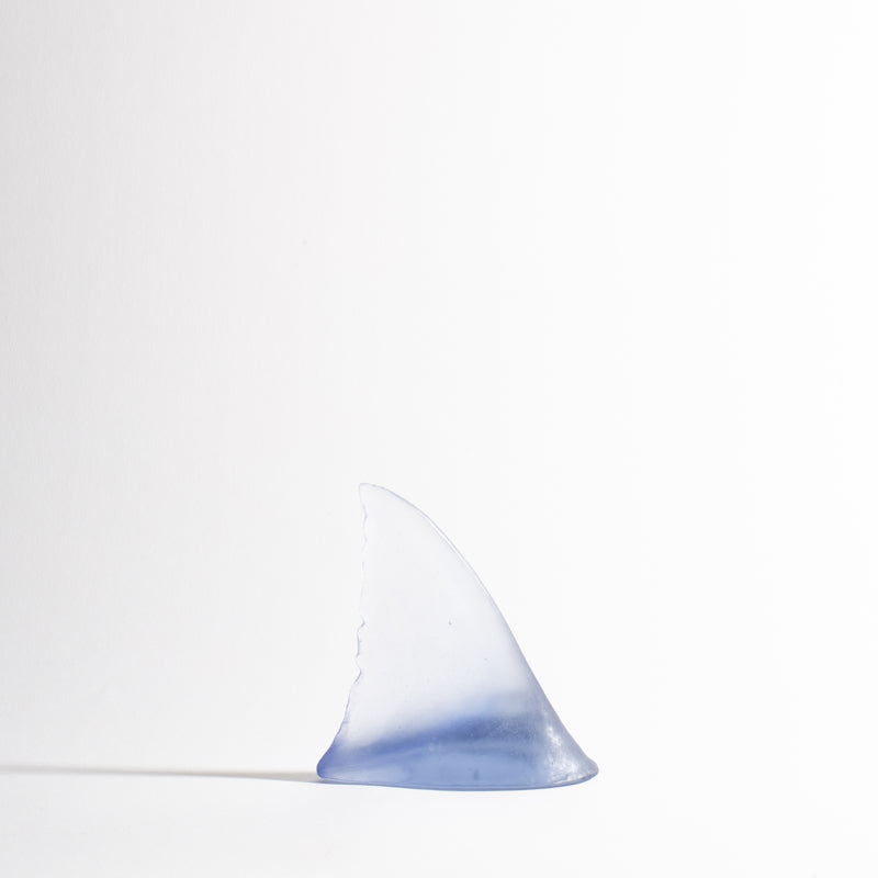 Glass Shark Fin Sculpture - Denim | by Luke Jacomb Studio