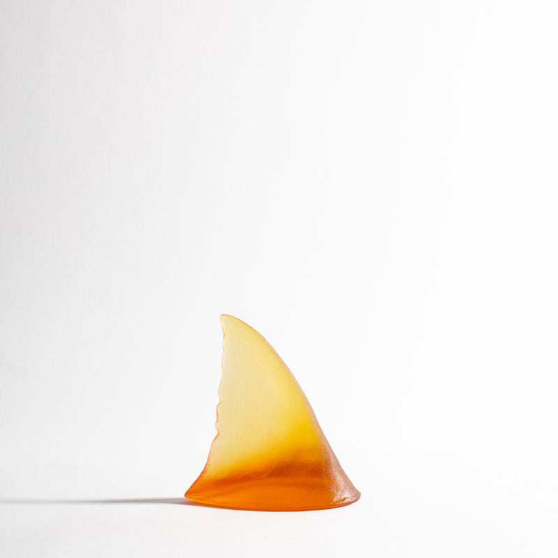 Glass Shark Fin Sculpture - Orange | by Luke Jacomb Studio