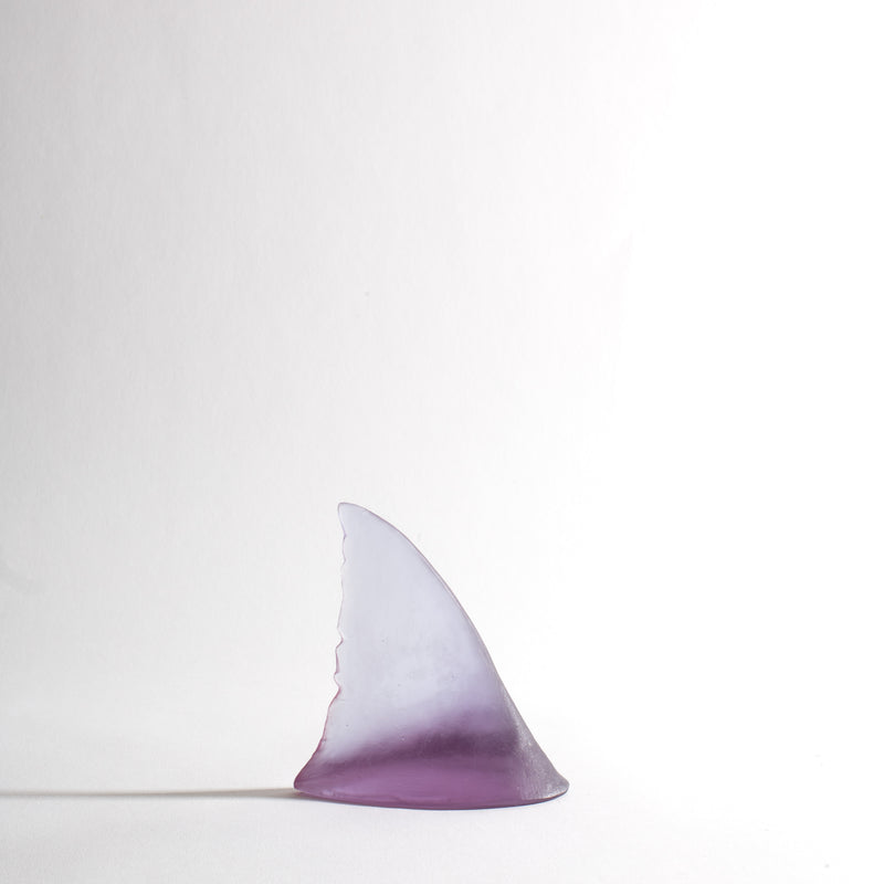 Glass Shark Fin Sculpture - Purple | by Luke Jacomb Studio