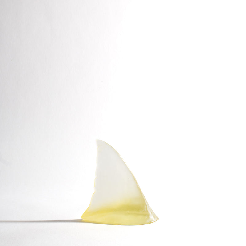 Glass Shark Fin Sculpture - Citrine | by Luke Jacomb Studio