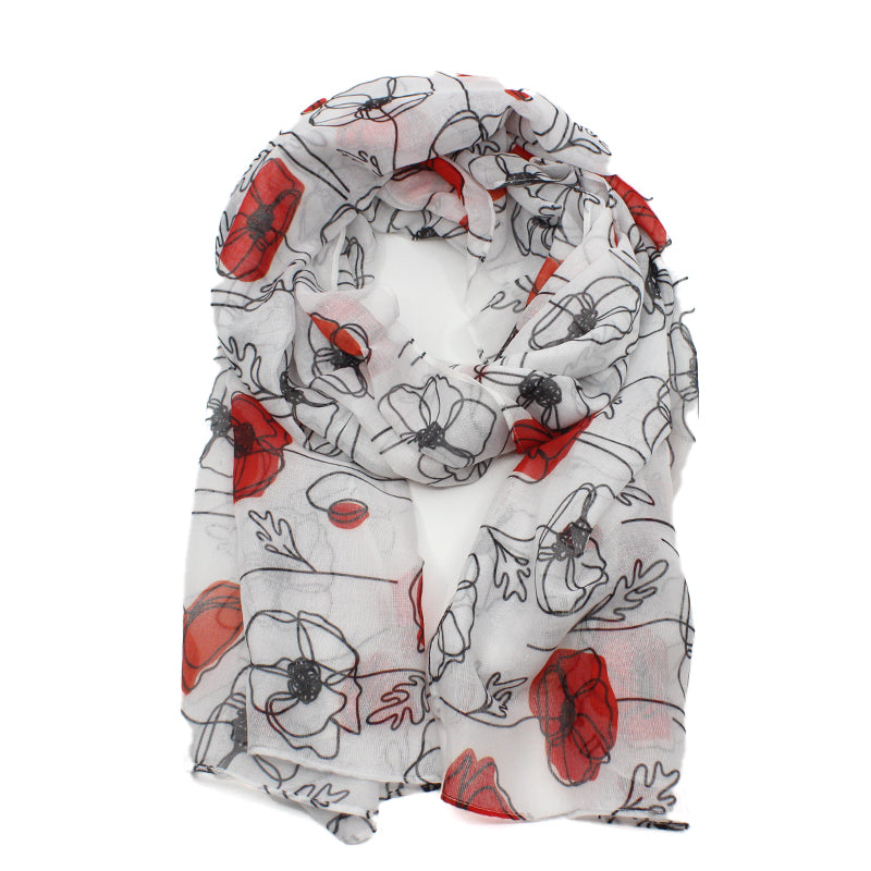 Poppy Scarf - White