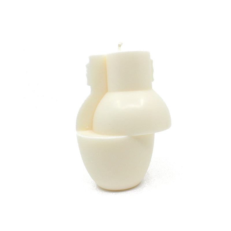 Shape-Shifter Contemporary Vase Candle - Cream