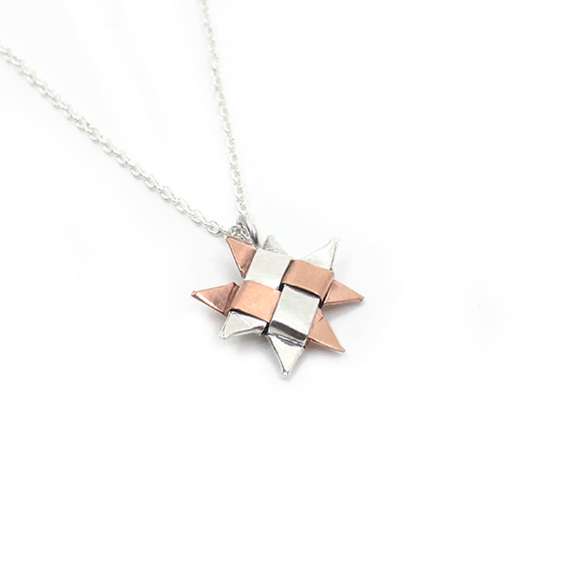 Silver & Copper Whetū (Star) Pendant | by Keri-Mei Zagrobelna