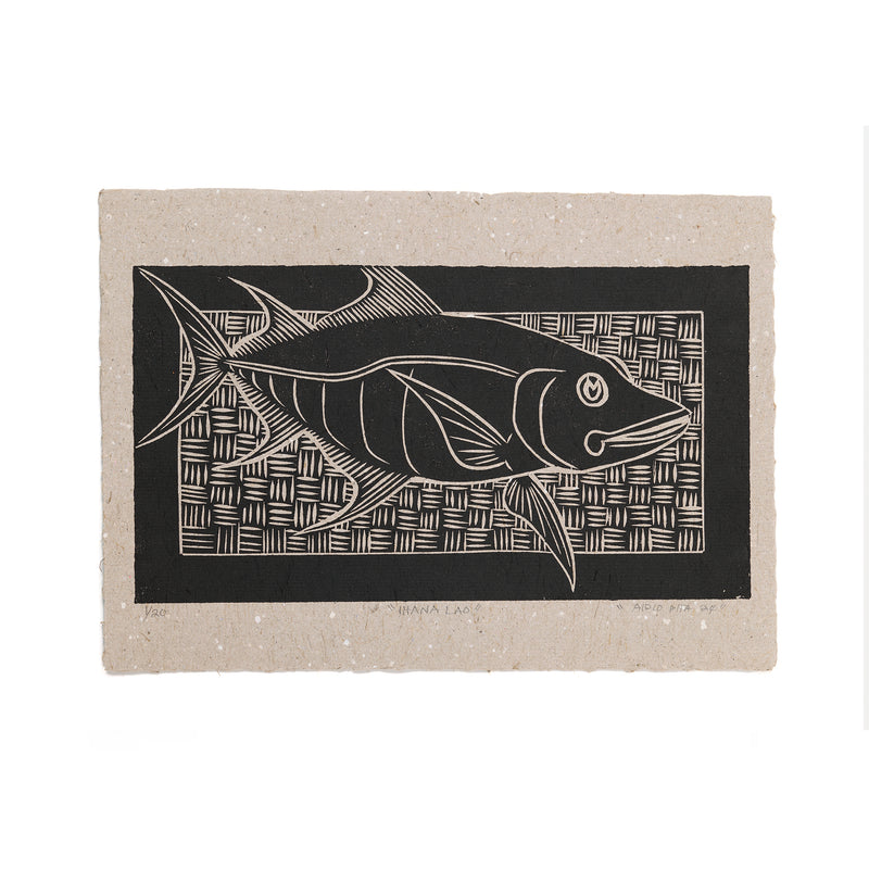 Solomon Islands A4 Woodblock Print - Ihana Lao