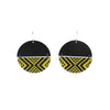 Split Tāniko I Earrings - Black | by Nichola Te Kiri