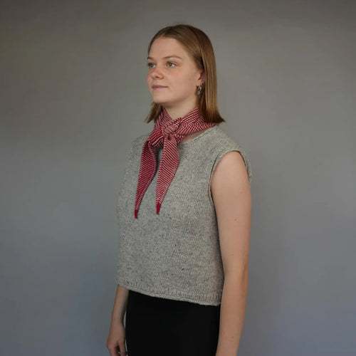 Taranaki Neckerchief in Merino - Pōhutukawa | Knit Shepherd