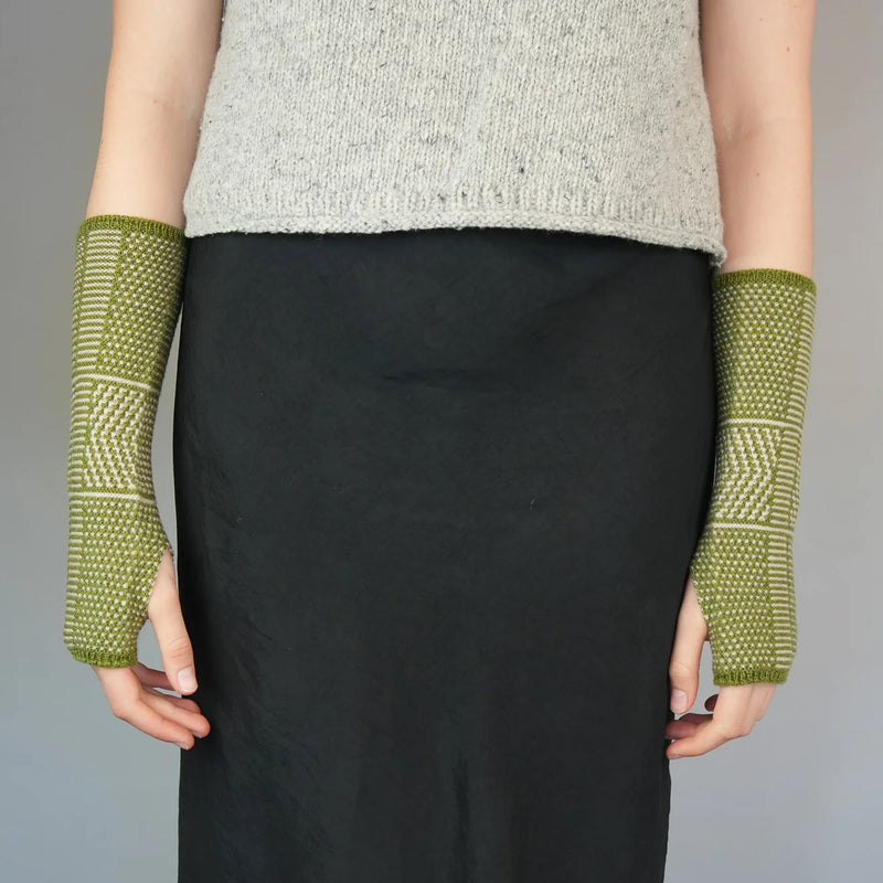 Taranaki Wrist Warmers in Merino - Pikopiko | Knit Shepherd